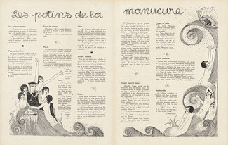 Les Potins de la Manucure, 1929 - Jaquelux Mermaids, Texte par La Manucure