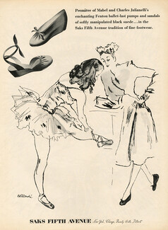 Saks Fifth Avenue (Shoes) 1945 Première of Mabel and Charles Julianelli's, René Bouché