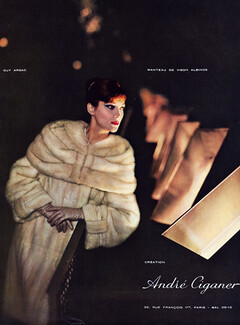 André Ciganer (Furs) 1959 Guy Arsac Fashion Photography Fur Coat