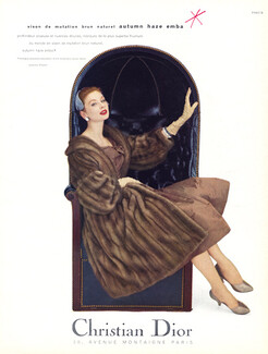 Christian Dior (Fur Clothing) 1955 Vison Emba, Photo Virginia Thoren