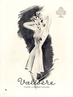 Valisère (Lingerie) 1945 Maurice Paulin (b&w)