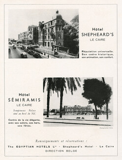 The Egyptian Hotels 1950 Shepheard's, Sémiramis (Le Caire)