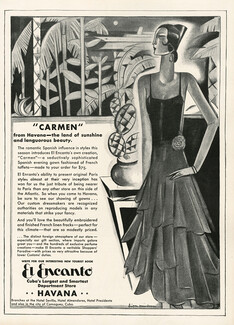 El Encanto (Department Store Havana) 1930 "Carmen" Lopez Mendez, Fashion Illustration