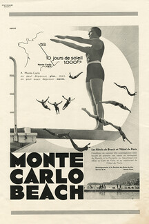 Monte Carlo Beach 1933 Bathing Beauty, Swimmer