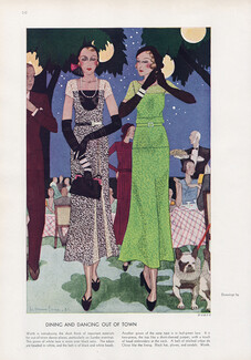 Jc. Haramboure 1931 Worth's dinner dresses, French Bulldog