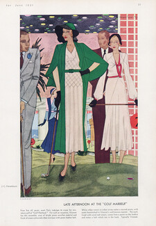 Jc. Haramboure 1931 Madeleine Vionnet, Late Afternoon at the "Golf Marbeuf", Summer Dresses