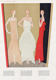 Malaga Grenet 1930 Jay Thorpe, Lucien Lelong, Augustabernard, Evening Gowns, Alençon Lace