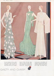 Malaga Grenet 1930 Lucien Lelong, Norman Hartnell, Jeanne Lanvin, Evening Gowns