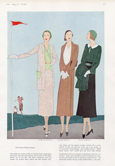 Malaga Grenet 1931 Schiaparelli, Jane Regny, Exotic Tweed Tree-Quarter Coat, Belt Raffia, Jacket and Skirt