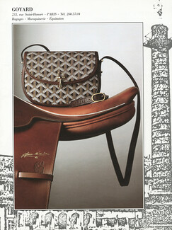 Goyard Ainé (Handbags) 1985 Selle, Saddle