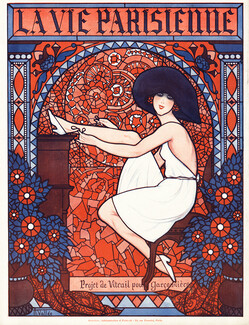 Armand Vallée 1921 Projet de vitrail pour garçonnière, La Vie Parisienne cover