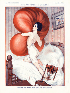 Armand Vallée 1921 Comme on fait son lit on découche, Sexy Looking Girl