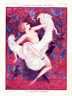 Armand Vallée 1921 Le Shimmy Parisien, Chorus Girl Topless