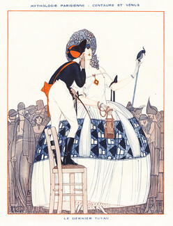 Armand Vallée 1921 Mythologie Parisienne Centaure et Vénus, Jockey, Elegant Parisienne