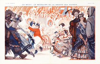 Armand Vallée 1921 Le Réveillon de la Société des Nations, Gypsy, Oriental dancers