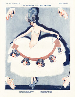 Vald'Es 1921 ''Le Sourire est un Masque'' Gaby, Music hall, Topless Chorus Girl