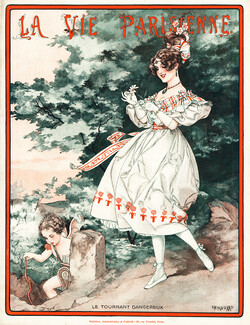 Hérouard 1921 Le Tournant Dangereux, La Vie Parisienne cover