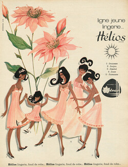 Hélios (Lingerie) 1963 Nightgown