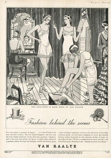 Van Raalte (Lingerie) 1931 Singlette Lace Body, Stockings, Corselette
