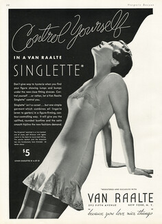 Van Raalte (Lingerie) 1934 Singlette Lace Body, Stockings, Corselette