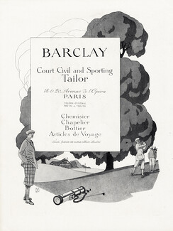 Barclay (Men's Clothing) 1924 Golf, Géo Gaumet
