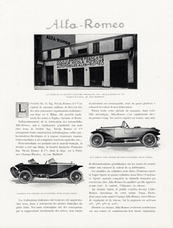 Alfa-Romeo, 1924 - Siège de la Société, Nicola Romeo, 1 pages