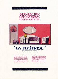 Galeries Lafayette 1924 La Maitrise, Decorative arts, Maurice Dufrène