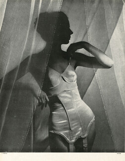 Girdle - Marcel Worth, White, circa 1949