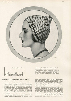 Agnès for Schiaparelli (Hat) 1931 Dynevor Rhys, Hat Inspired by Cambodian head-gear