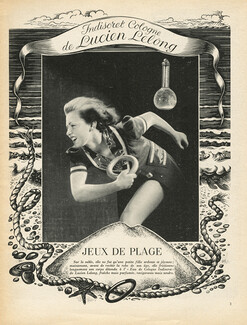Lucien Lelong (Perfumes) 1938 "Indiscret" Jeux de Plage, Beach Games