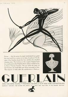 Guerlain 1929 "Shalimar" Black sexy Nude Girl, Darcy, Art Deco, Peacock