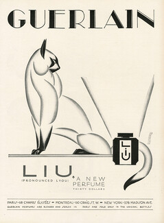 Guerlain 1930 Cat Art Deco "Liu", Darcy