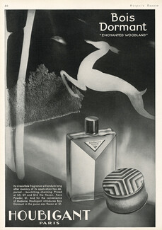Houbigant (Perfumes) 1930 "Bois Dormant" Deer