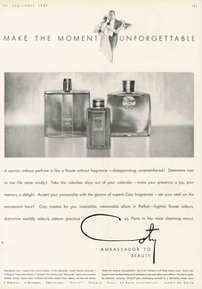 Coty (Perfumes) 1931 "Emeraude, L'Aimant, Origan", Dancer