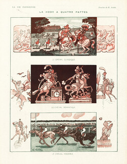 Henri Avelot 1921 Horse Racing, Jockey, Comic Strip