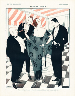 Jaques 1921 ''Allumer trois hommes à la fois'' Topless Dress, Roaring Twenties