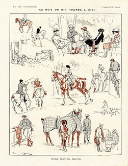 Pierre Lissac 1921 ''Au bois de dix heures à midi'' horse, Bois De Boulogne