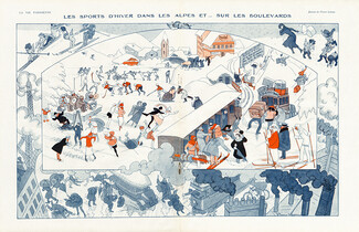 Pierre Lissac 1921 Les Sports d'Hiver dans les Alpes et sur les Boulevards