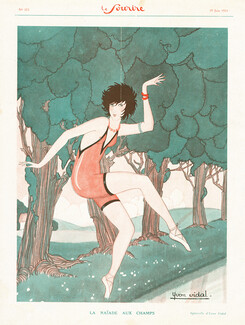 Yvon Vidal 1924 La Naïade aux Champs, Bathing Beauty
