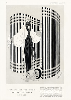 Erté 1921 Screens for the Third Act, Art Deco