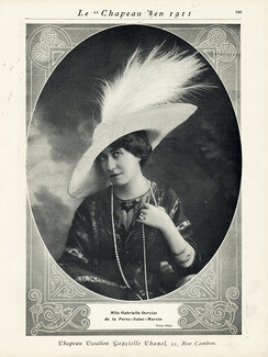 Chanel (Millinery) 1911 Gabrielle Dorziat, Photo Félix