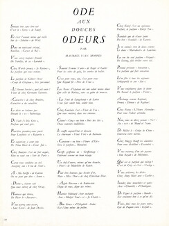 Ode aux Douces Odeurs 1950 Poem for Perfumes, Maurice Van Moppès
