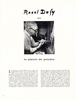 Raoul Dufy ou le plaisir de peindre, 1949 - Photos Karquel, Text by Pierre Courthion, 5 pages