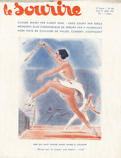 Armand Vallée 1935 "Jouer à l'écarté", Tennis woman
