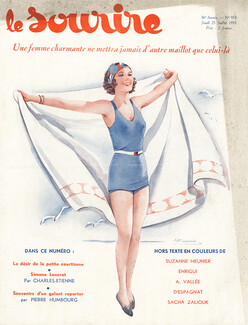 Suzanne Meunier 1935 Maillot de bain