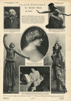 Ida Rubinstein, Vaslav Nijinsky, Schollar 1911 Russian dancers "La Grande Saison de Paris" Saint-Sebastien, Theatre Costume