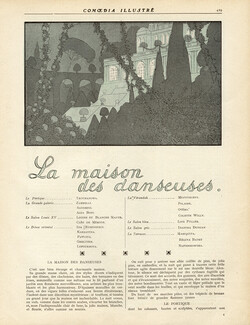 La Maison des danseuses, 1911 - André Edouard Marty, Cléo de Mérode, Zambelli, Sandrini, Aida Boni, Natacha Trouhanowa, Texte par Louis Delluc, 4 pages