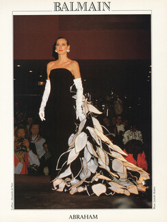 Pierre Balmain 1987 Strapless Dress, Black and White, Abraham, Photo Junichi Akahira