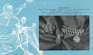 René Boivin 1959 Clip, Cabochons, Bracelet