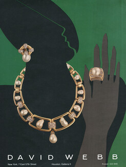 David Webb 1983 Necklace, Ring, Earrings